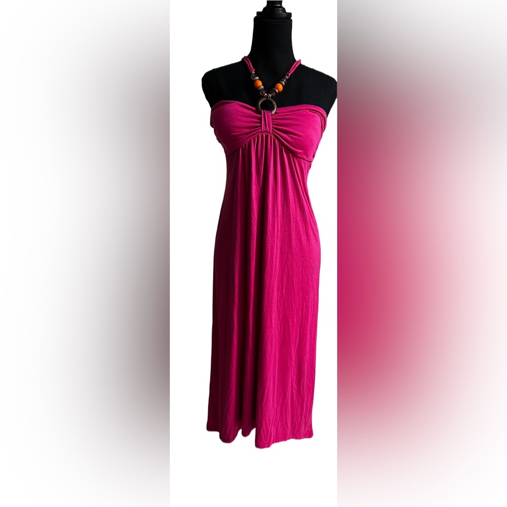 NWT Candy Couture - Barbie pink midi dress with boho feel